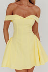 LEMON OFF SHOULDER MINI