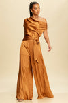 COPPER SATIN JUMPSUIT