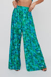 GREEN WIDE LEG PANT SET