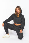 TEXTURED HOODIE ZIP UP SET