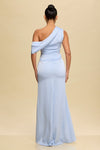 SATIN OFF SHOULDER MAXI GOWN