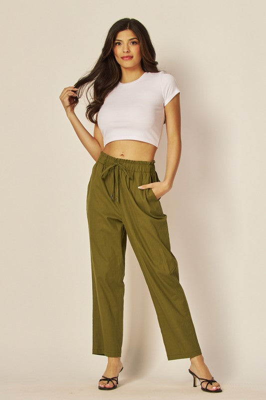 LINEN DRAWSTRING PANT