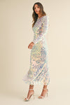 SEQUIN LONG SLEEVE MIDI