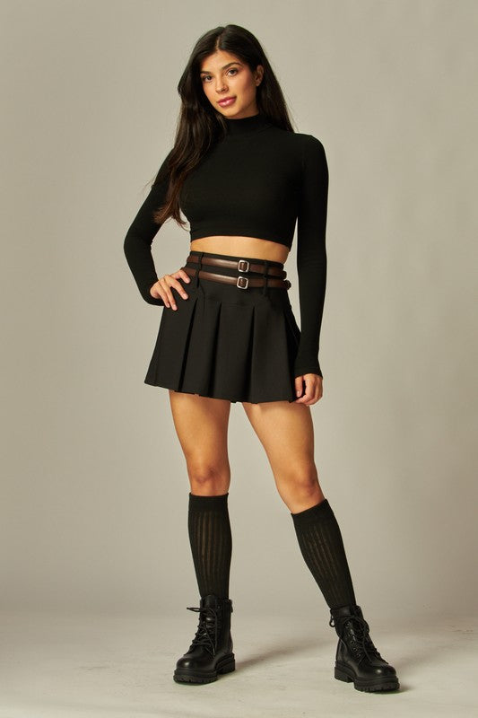 DOUBLE BELTED SCUBA SKIRT