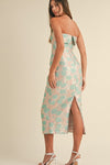 SEA GREEN JACQUARD MIDI