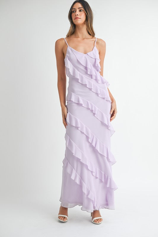 LAVENDER RUFFLE MAXI