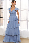 DUSTY RUFFLED GOWN