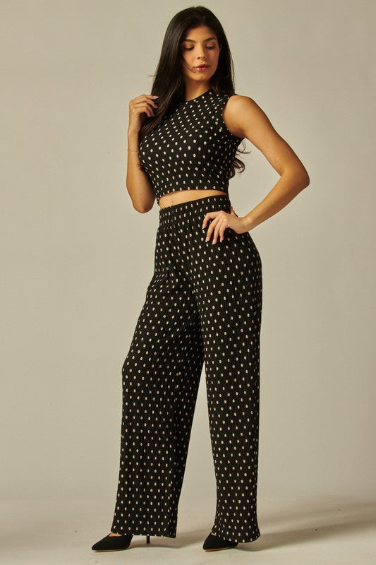 POLKA DOT CRINKLED SET