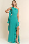 TURQUOISE SASH GOWN