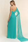 TURQUOISE SASH GOWN