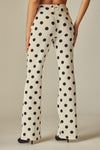 POLKA DOT HIGH RISE FLARE PANT