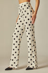 POLKA DOT HIGH RISE FLARE PANT