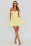 LEMON OFF SHOULDER MINI