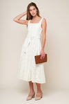 SQUARE NECK BELTED MIDI