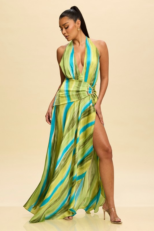 RIO HALTER GREEN MAXI