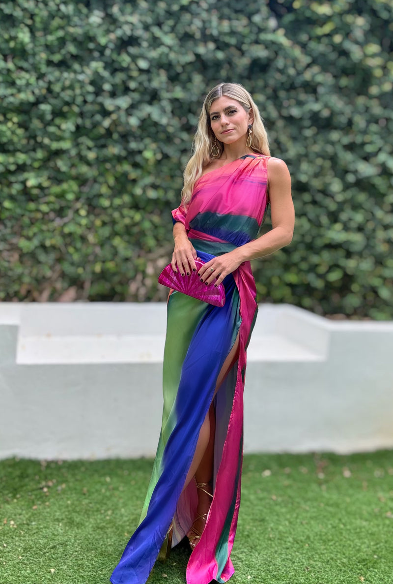 MULTI ONE SHOULDER MAXI