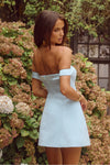 LIGHT BLUE EBONY MINI DRESS