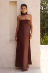 CHOCOLATE ELSA MAXI DRESS