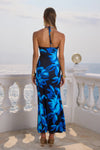 HALSTON MAXI DRESS - AGAVE BLUE