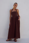 CHOCOLATE LOCKLEA MIDI DRESS