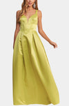 TAFETTA CHARTREUSE CORSET GOWN