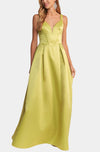 TAFETTA CHARTREUSE CORSET GOWN