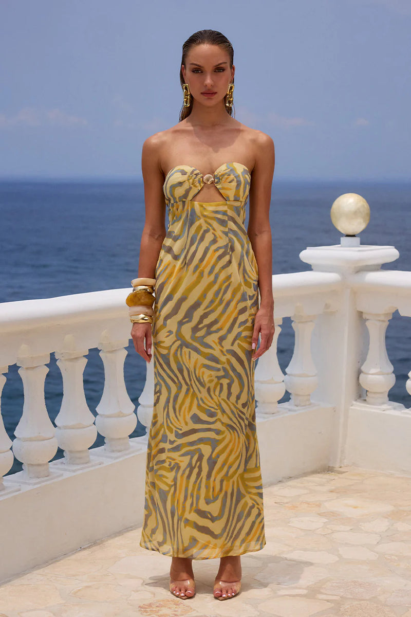 MIDAL MAXI DRESS - SIVELLA PRINT