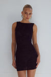 BLACK ODESSA MINI DRESS