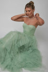 DUSTY SAGE TULLE MAXI