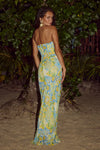 LEMON CAPRI VELZY STRAPLESS DRESS