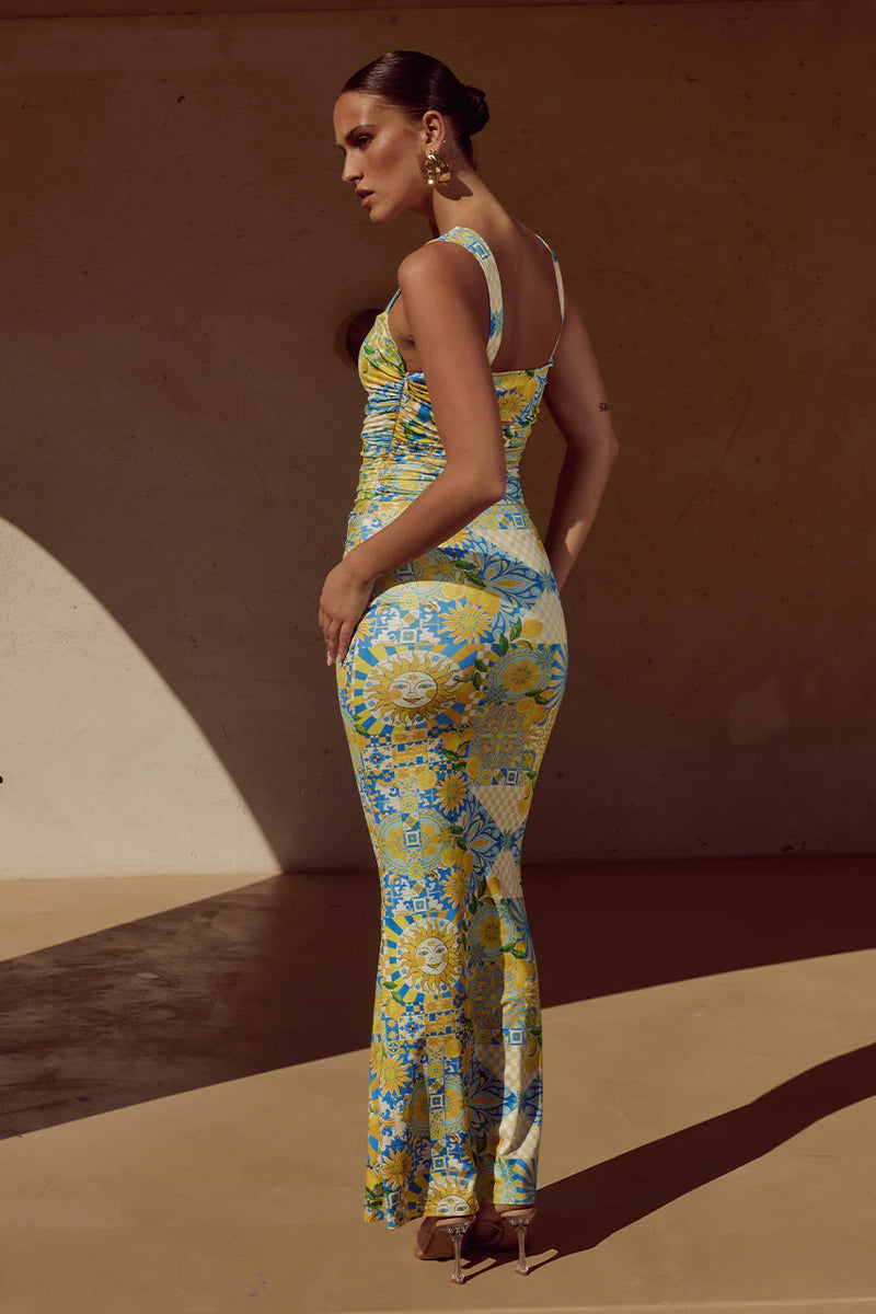 VIVIAN MAXI DRESS ANA CAPRI LEMON