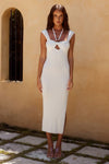 SASKIA MIDI DRESS WHITE