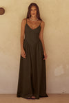 ZEPHY MAXI DRESS CHOCOLATE